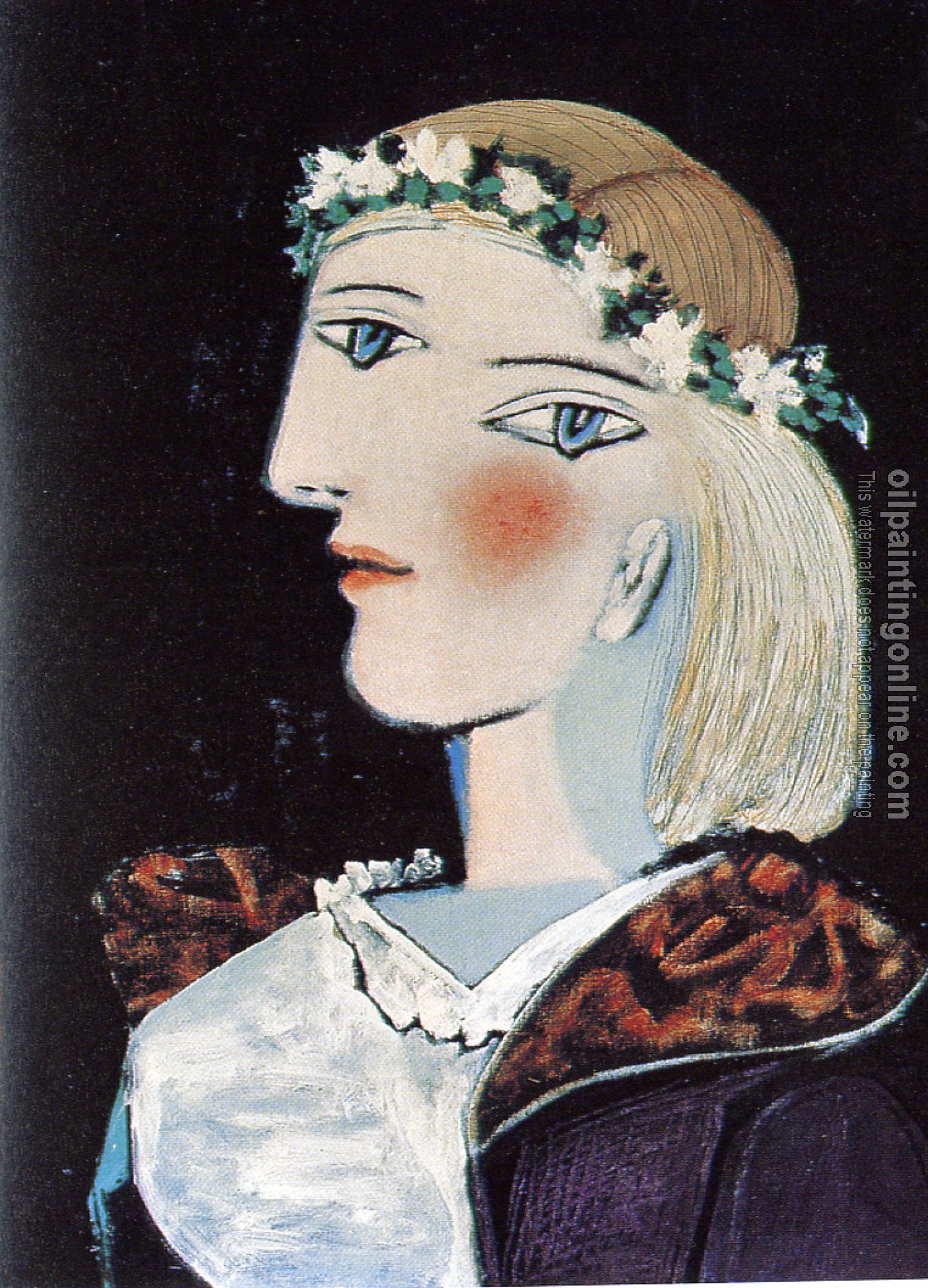 Picasso, Pablo - marie-therese with a garland